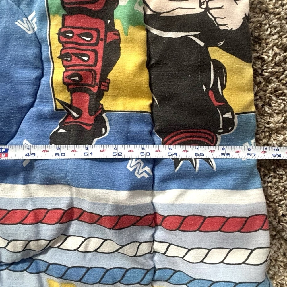 Vtg 1991 WWF Wrestling Legends Duvet Cover Hulk Hogan Jake‎ The Snake Macho King - Picture 5 of 13